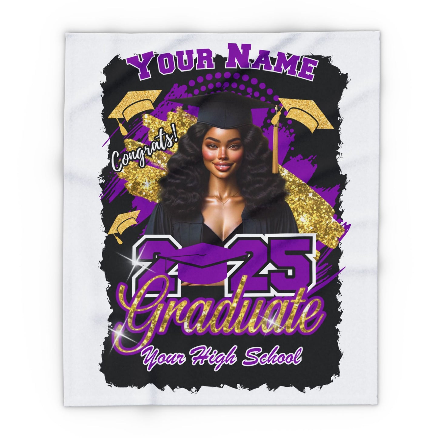 Personalized Graduation Fleece Blanket - Celebrate Your Graduate