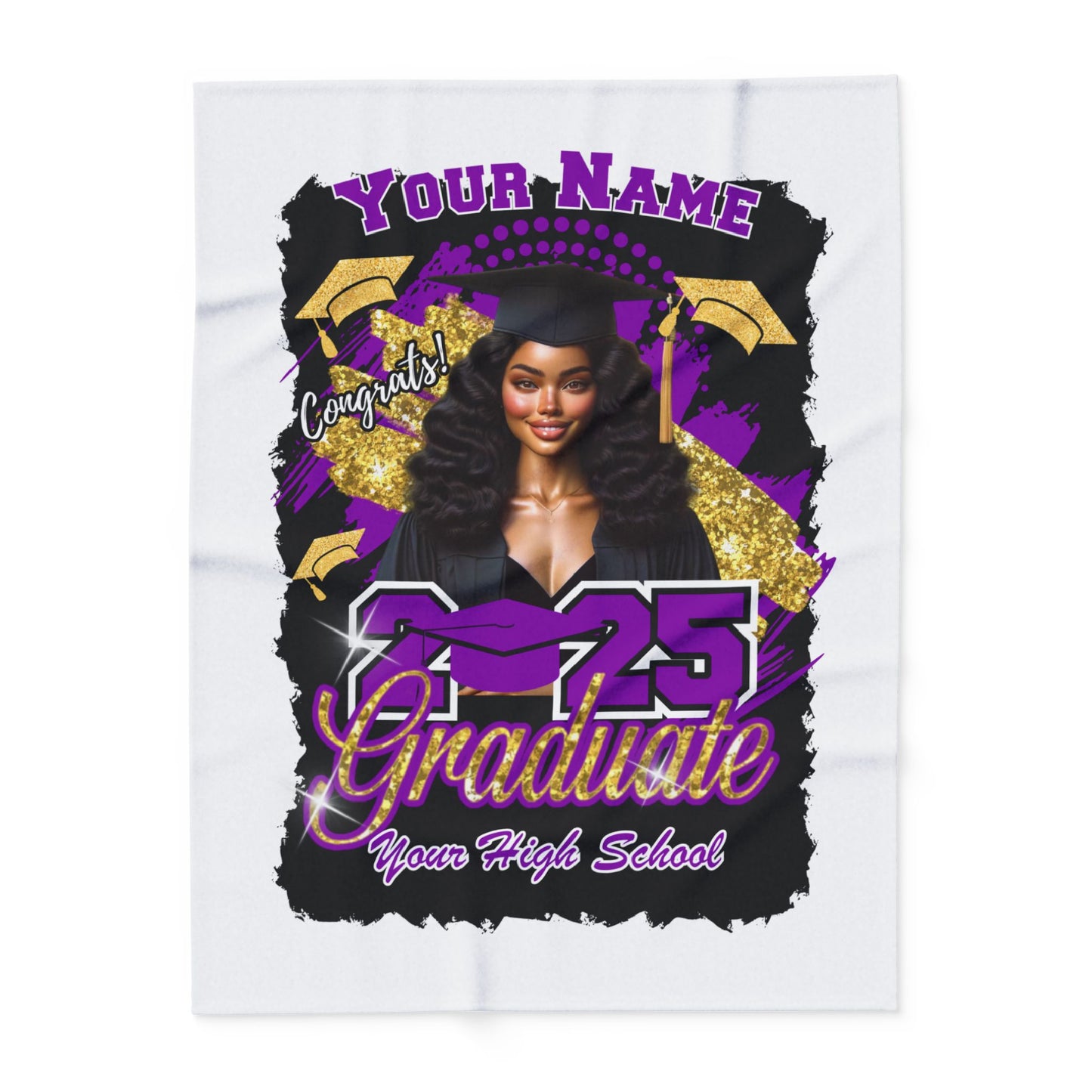 Personalized Graduation Fleece Blanket - Celebrate Your Graduate