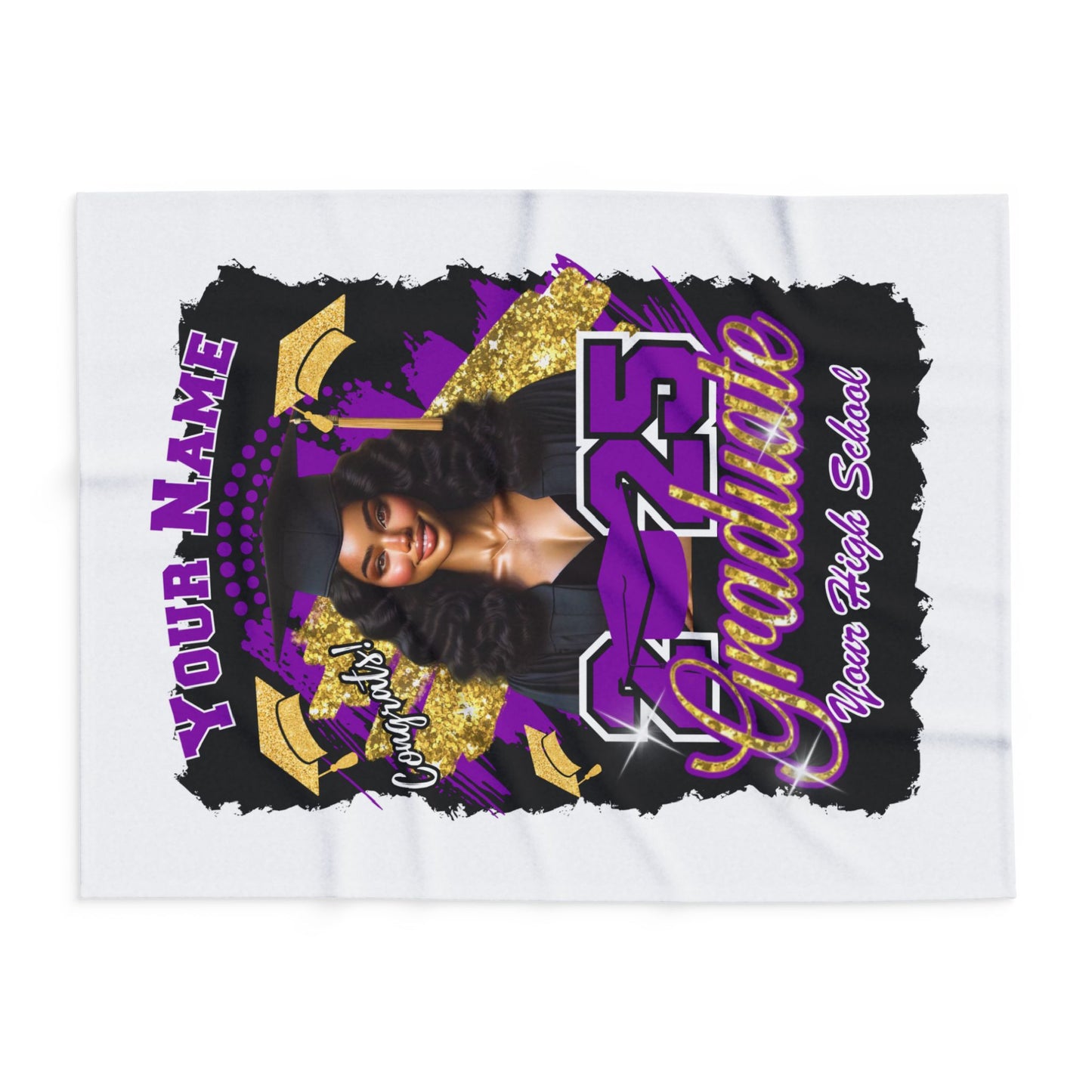 Personalized Graduation Fleece Blanket - Celebrate Your Graduate