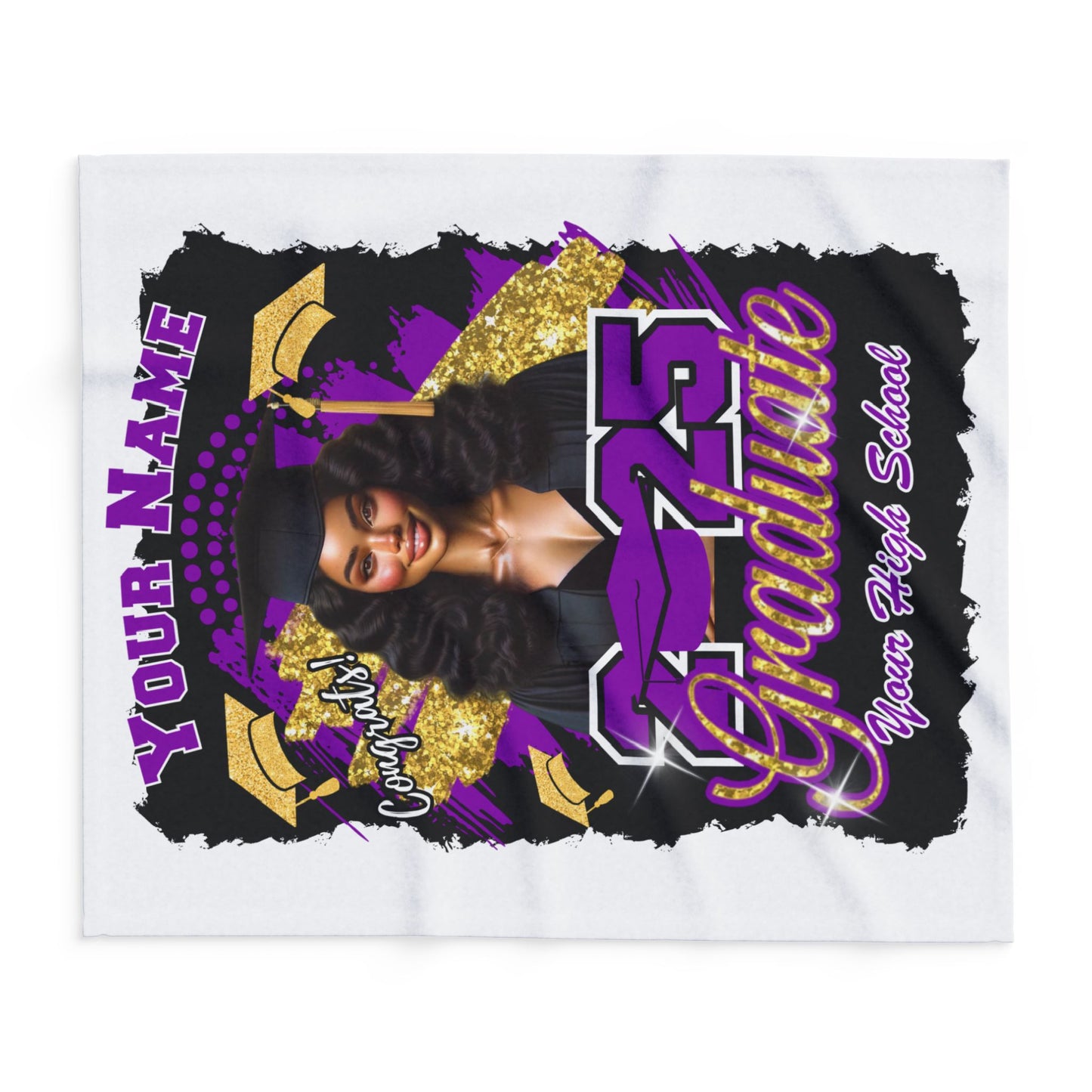 Personalized Graduation Fleece Blanket - Celebrate Your Graduate