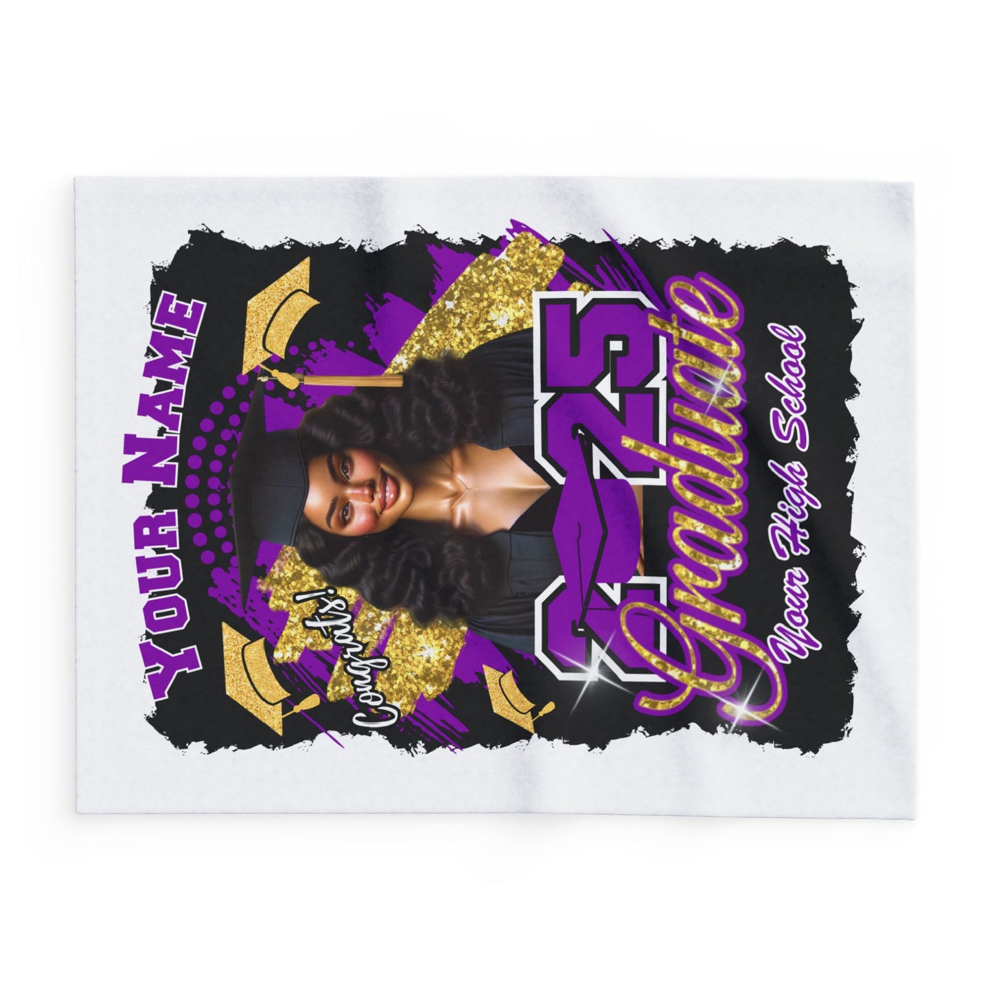 Personalized Graduation Fleece Blanket - Celebrate Your Graduate