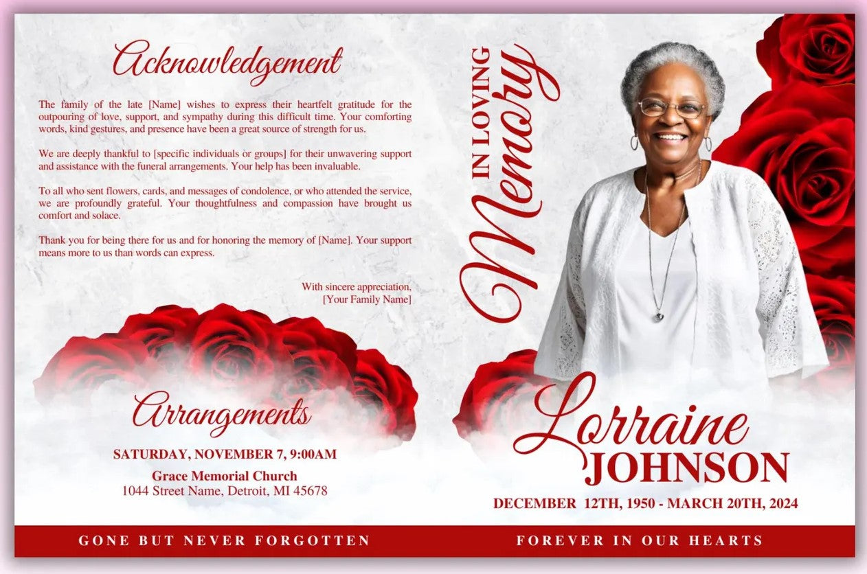 Perfected Memories 8-Page Obituary